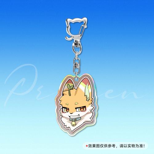 【兽头】5cm镭射钥匙扣猫咪扣 - 2